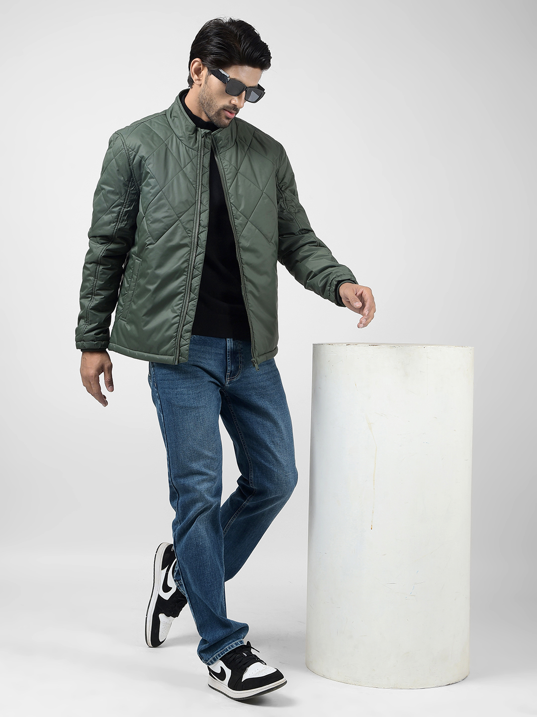 Numero Uno Men Solid Green Jacket